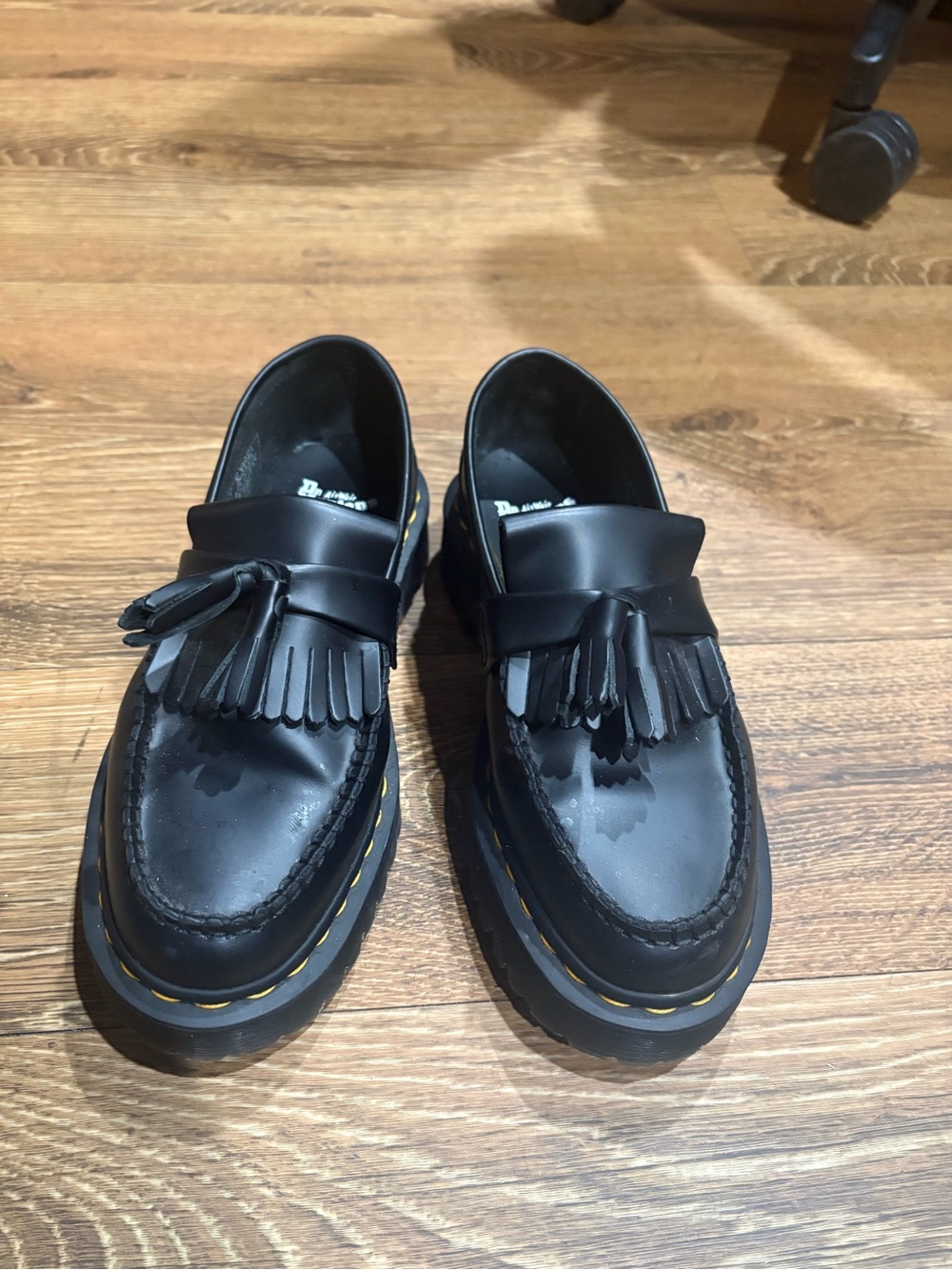 Women's Black Dr. Marten’s Platform  Loafers